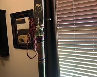 60 80.00 Imognene Nichols painted coat rack/ hats 72"H