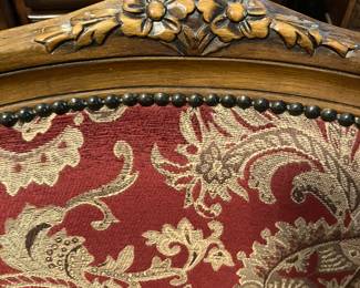 15 $95 each (2) French chairs 24x22x45 red/gold