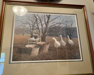 48 70.00 Ronald Lewis geese print #171/1000 - 28x25