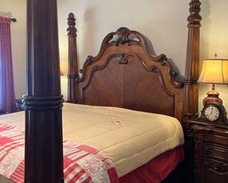 11 1200.00 King size bed - post 7'7" with mattress - clean.