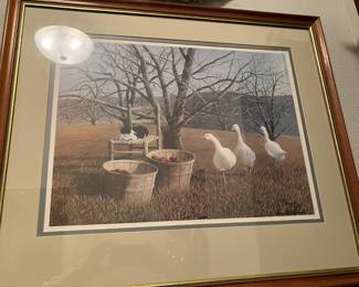 56 70.00 Ronald Lewis geese print #171/1000 - 28x25