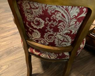 15 $95 each (2) French chairs 24x22x45 red/gold
