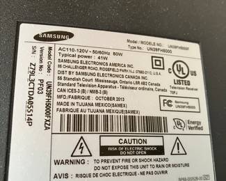 65 100.00 TV Samsung 38"W