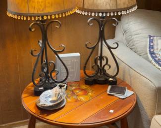 Vintage tables, lamps