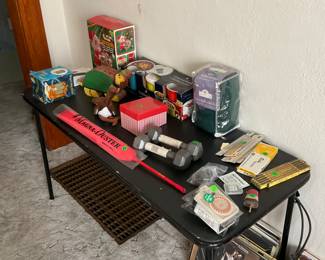 Vintage Santa, Weights, Duster, Bed Ruffle, Vinyl Records