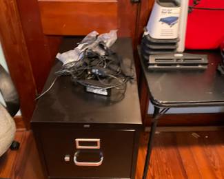 2 Drawer Filing Cabinet, Hole Punch, Bed Risers, Office Chair