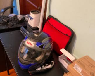 Bell Motorcycle Helmet, Keyboards, Bed Riser, File Cabinet