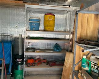 Shelving, Vintage toys, Coolers