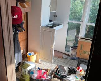 Storage Cabinet, Assorted Kitchen Items