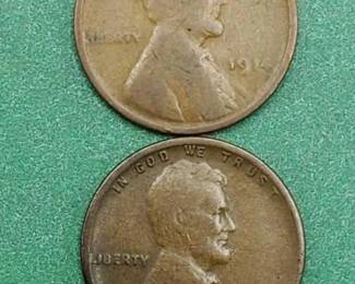 1914-P & S Lincoln Cents
