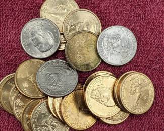 25 U.S. Dollar Coins--see Photo
