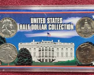 90% Silver WL Half & Franklin Half plus 2 Clad Halves
