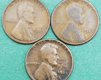 1924-D and 1924-P & S Lincoln Cents
