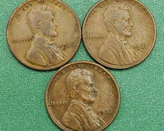 1926-S Higher Grade and 1926-P & D Lincoln Cents
