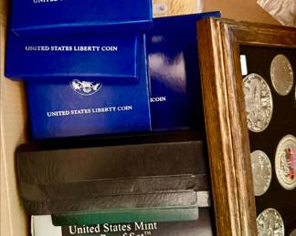 MORE SILVER PROOF SET COINS.