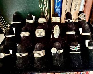 more fine jewelry.  lots of sterling and gold.  removed daily.  security on premises.