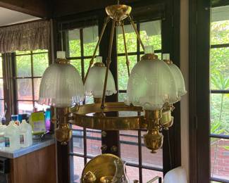 brass chandelier