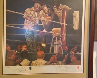 Brent Bengar lithograph limited edition Signed by Evander Holyfield