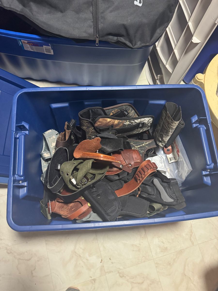 HUGE selection of holsters, many never used.