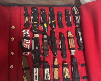 Large collection of knives