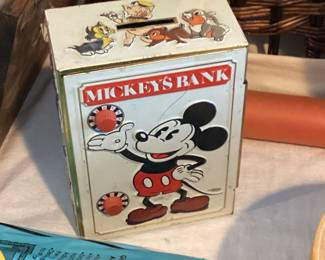 Vintage Mickey Mouse piggy bank