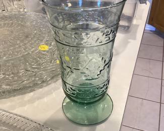 Mikasa Studio Nova Adirondack Aztec Southwestern Green Goblets. 3sets of 3 different sizes