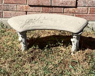 Concrete garden bench