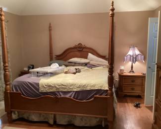 Bassett king size bed, and mattress
