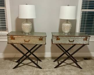Used as side tables in a bedroom. Unique pieces. 