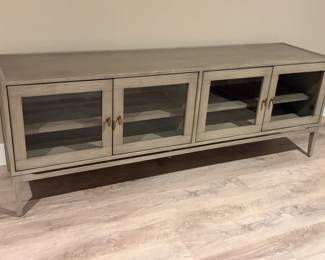 Solid wood entertainment piece.