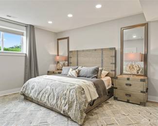 Restoration Hardware Heirloom Silver-Chest Collection. (photo is from the home's listing to show it fully set-up). Platform bed with storage, headboard and  two night stands available. 