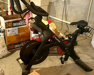 Peloton exercise bike. 