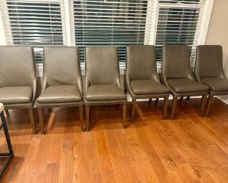 Lunden Faux Leather Dining Side Chairs from Arhaus. 