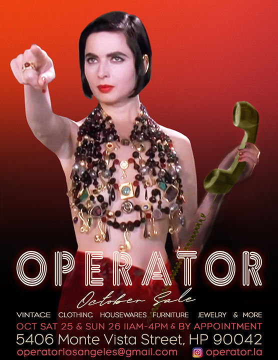 OPERATOR OCTOBER SALE 2025 email