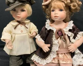 BJ109Victorian Boy And Girl Dolls