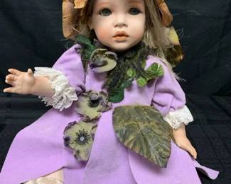 BJ107Doll With Lavender Petal Dress