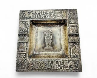 66 Peruvian925SilverAshtraywIncaMotifs153g
