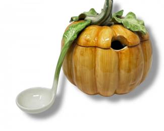 101 FitzFloydVegetableGardenPumpkinSoupTureenwOriginalBox