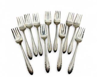 5 Setof11GorhamSterlingSilverForksTotalWeight4589g
