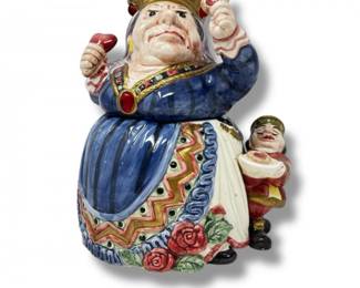 106 FitzFloydWonderlandQueenofHeartsCookieJar1992wBox