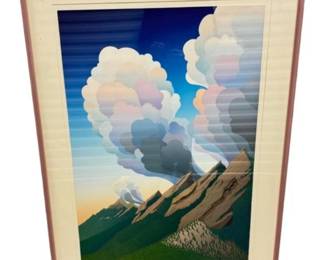 43 1985StringofPearlsSignedPrintFramedStyleofDougWest