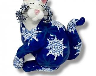 98 WhimsiclaybyAmyLacombeLaceyCat2005BlueSnowflakeDesign