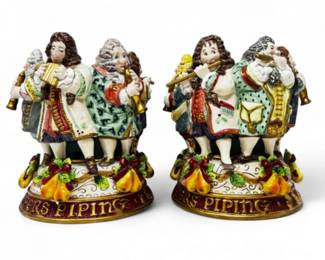 77 FitzFloyd12DaysofChristmasPipersPipingCandleholders