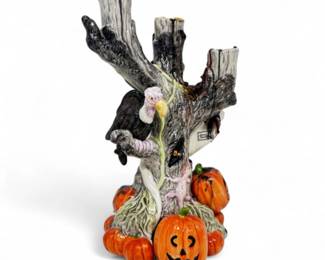 110 FitzFloydHalloween3BranchCandleholder1988wBox