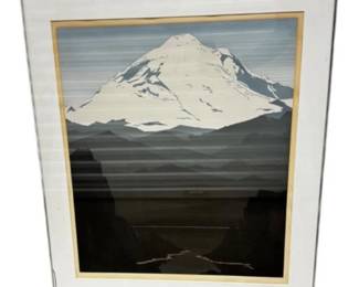 36 1981JerrySchurrMountRainierSignedPrintFramed