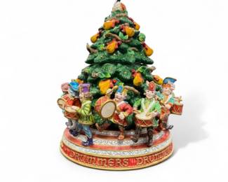 80 FitzFloyd12DaysofChristmasDrummersDrummingTree