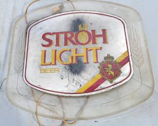 Stroh Light Beer Sign