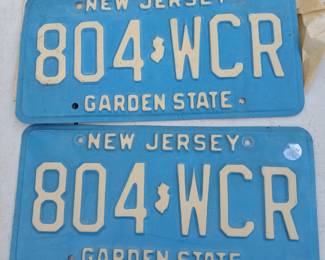 New Jersey Matching license Plates