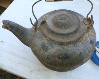 Antique Cast Iron Kettle