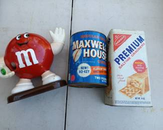 Advertising M&M's Dispenser, MAxwell House, Nabisco Saltings